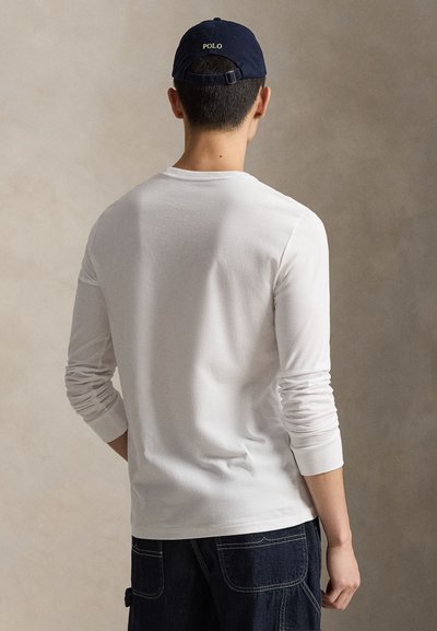 Polo Ralph Lauren CUSTOM SLIM JERSEY LONG-SLEEVE T-SHIRT - Hosszú ujjú felső - white