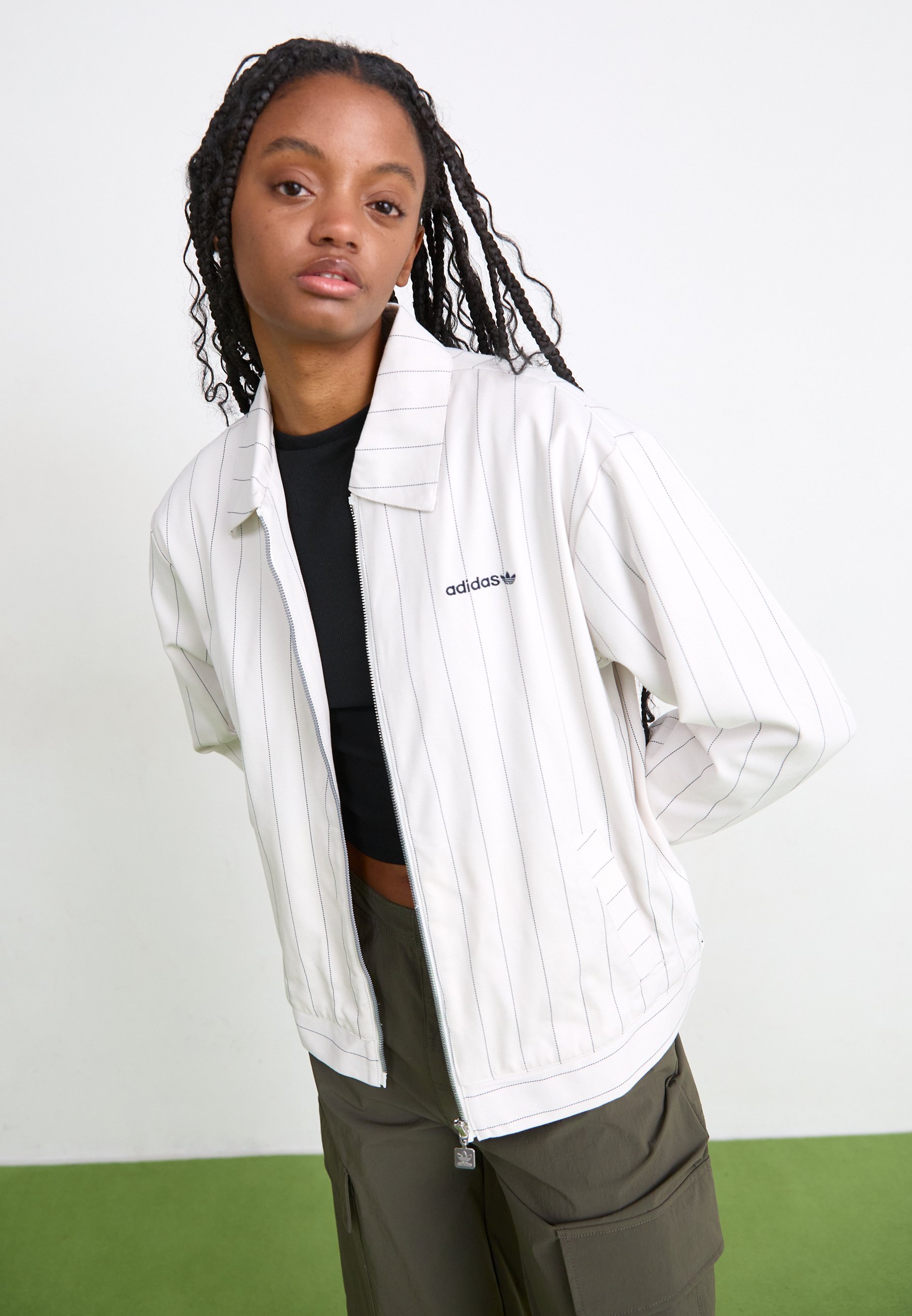 adidas Originals PINSTRIPE - Summer jacket - off white/night