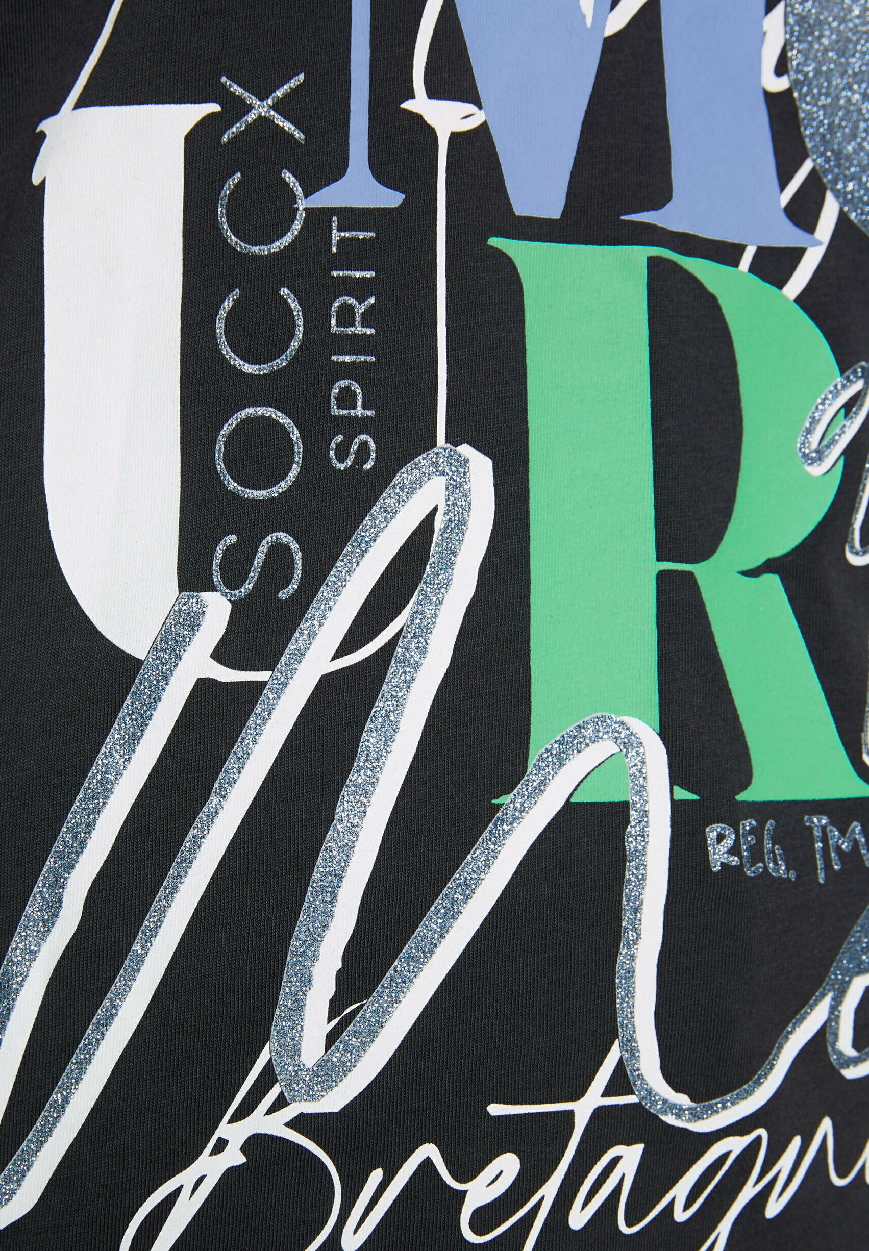 SOCCX Shirt Mit Ausbrenner-Effekten & Pailletten - Topaz Damen Shirt