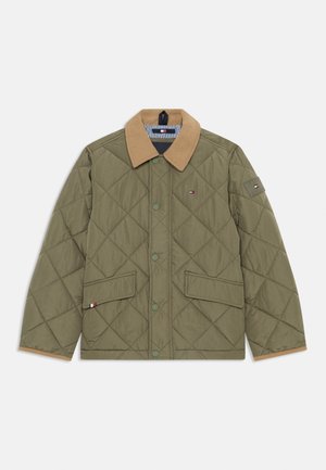 Tommy Hilfiger CONTRAST COLLAR QUILTED JACKET - Übergangsjacke - battle green