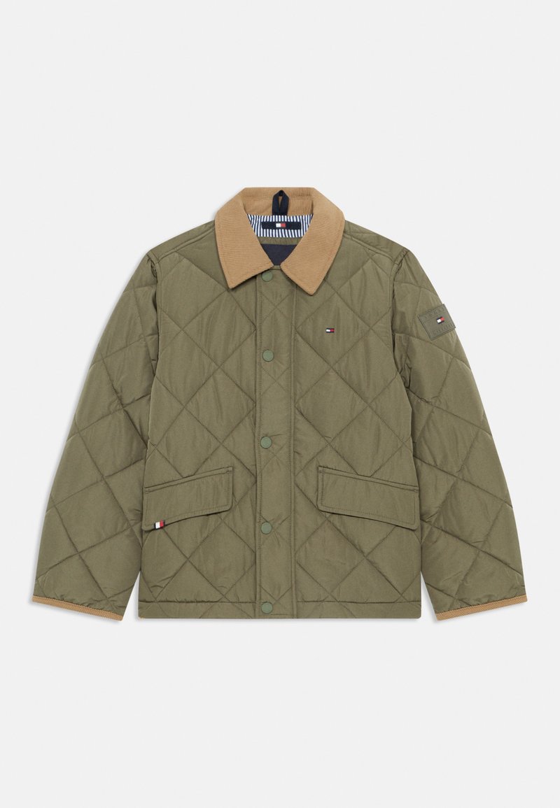 Tommy Hilfiger CONTRAST COLLAR QUILTED JACKET - Casaco leve - battle green