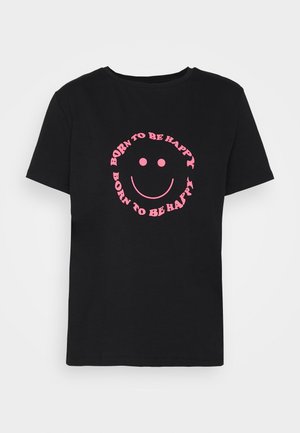 Pieces T-shirt imprimé - black