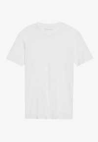 White short-sleeve t-shirt made from cotton, featuring a classic crew neckline and a regular fit with a smooth texture.