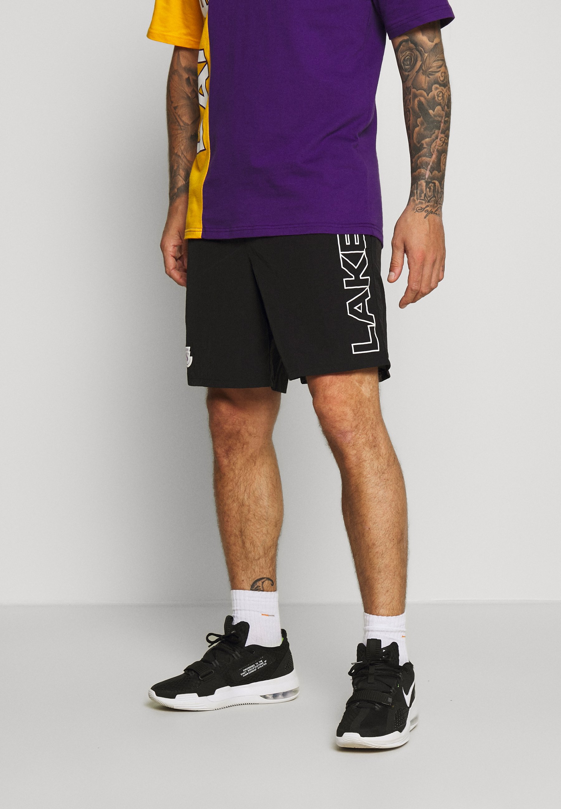 lakers grey shorts