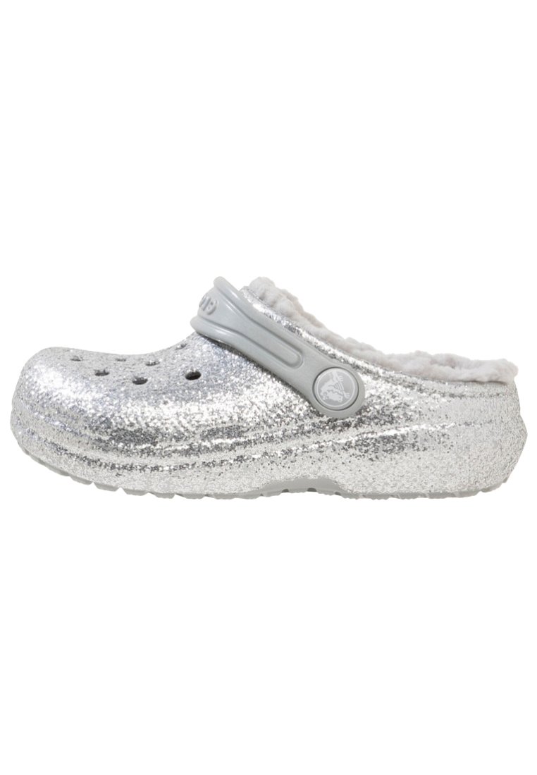 Silver glitter lined crocs Clearance