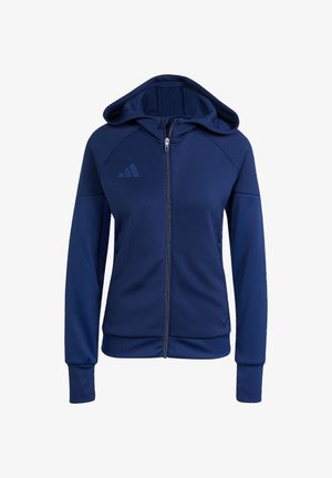 adidas Performance FUSSBALL - TEAM TIRO TRAVEL KAPUZEN - Sweater met rits - blau