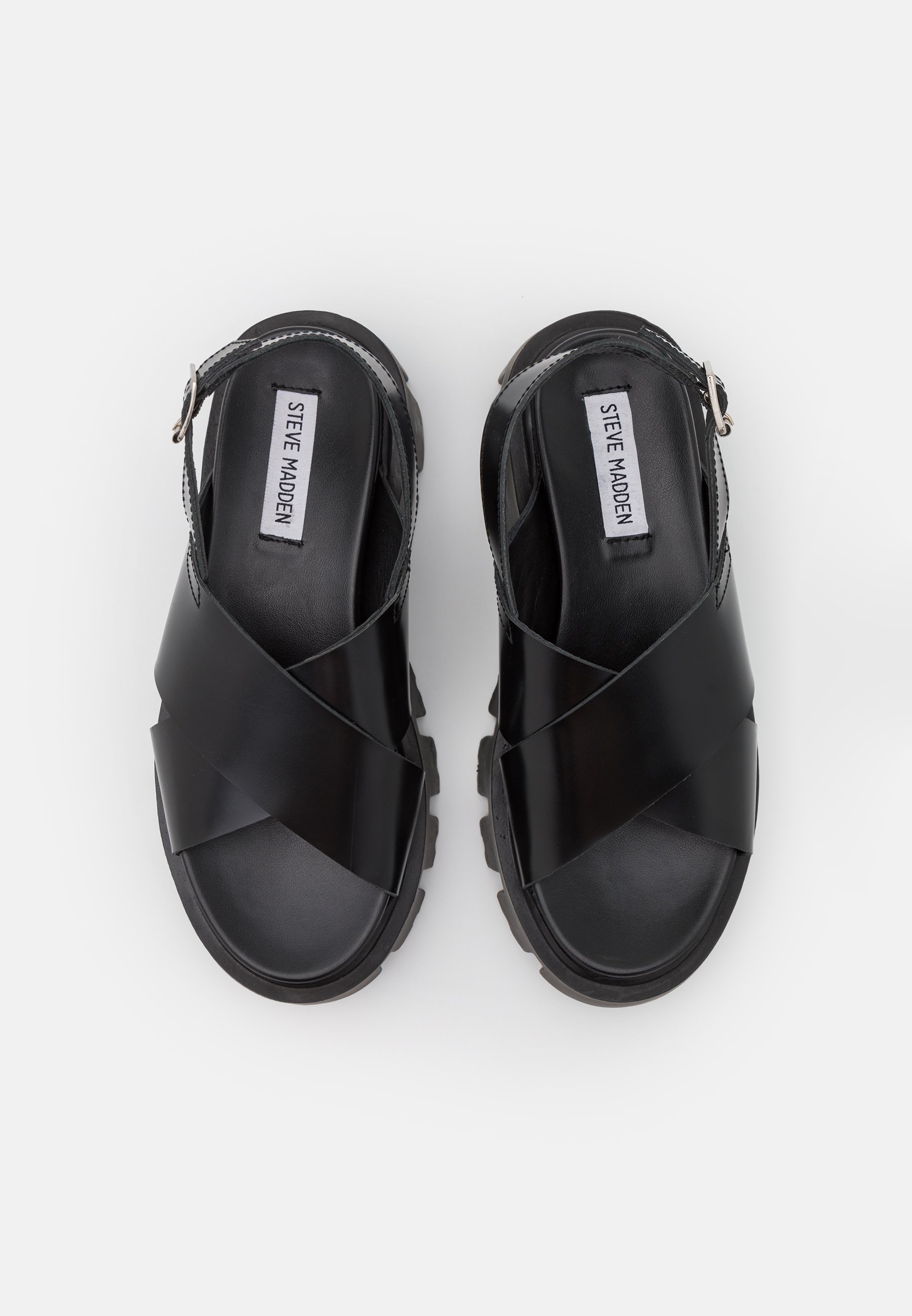 steve madden platform sandals all black