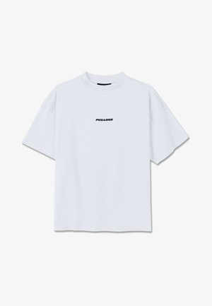 Pegador BRACY HEAVY OVERSIZED TEE - Lihtne T-särk - white/black