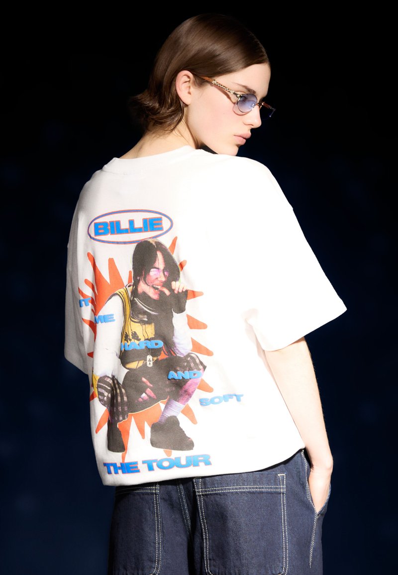BILLIE EILISH SHORT SLEEVE - T-shirt imprimé - white