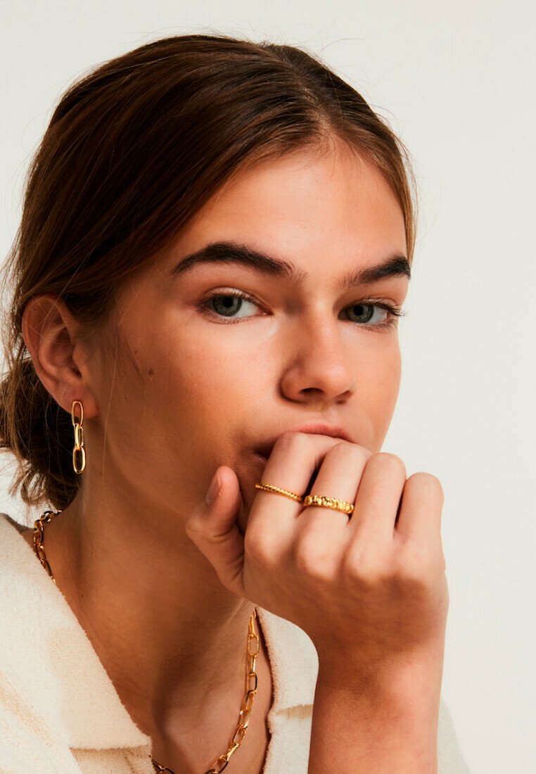 IX STUDIOS IX CRUNCHY CLASS - Ringe - gold plated