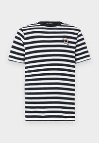 CREW NECK - T-Shirt print - black/white