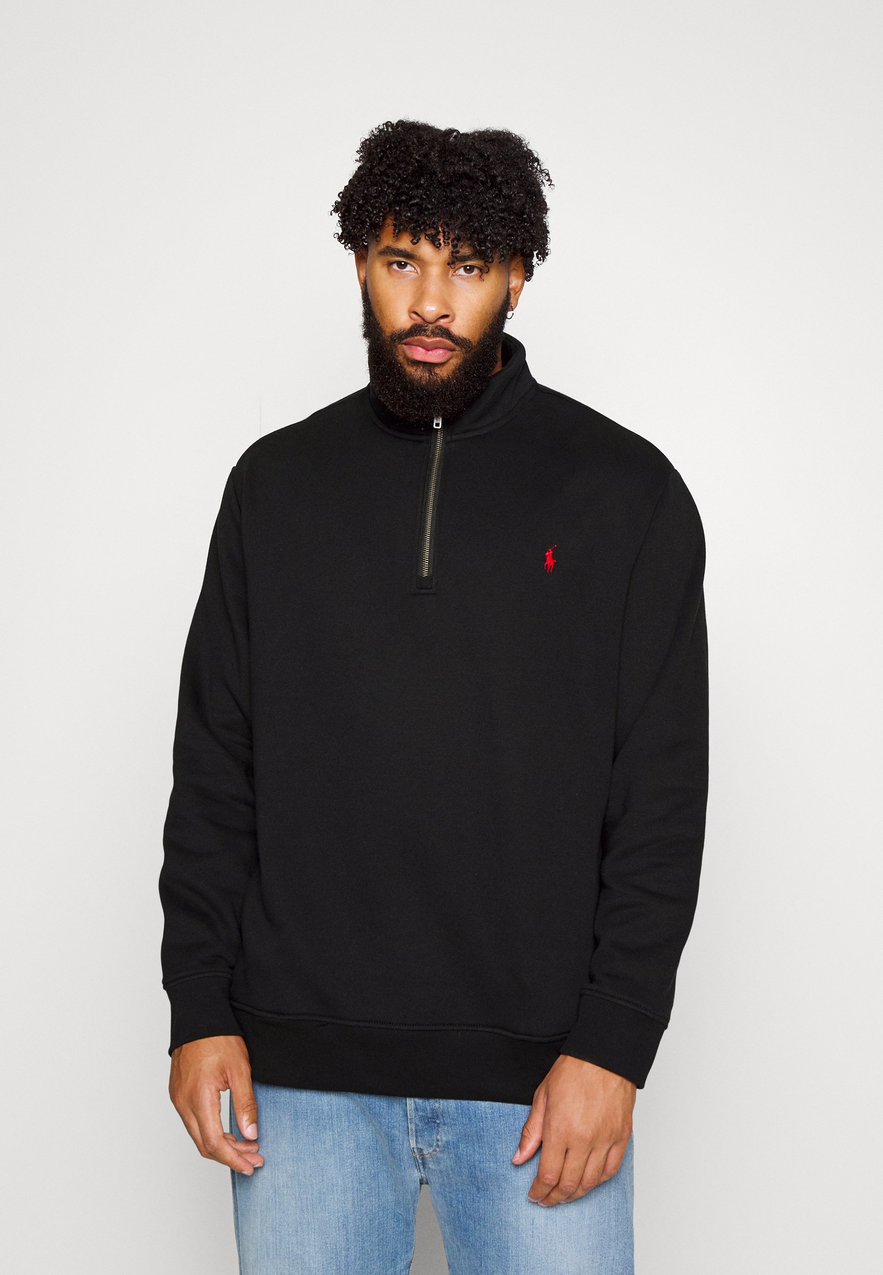 Polo Ralph Lauren Big u0026 Tall THE RL FLEECE SWEATSHIRT - Sweatshirt - black  - Zalando.de