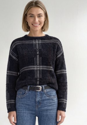 Street One, LONG-SLEEVE CHECKED JUMPER - Pullover - indigo night