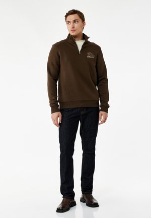 Koton, HALF ZIPPERED  - Sweater - brown