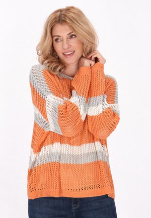usha, Jumper - offwhite grey orange