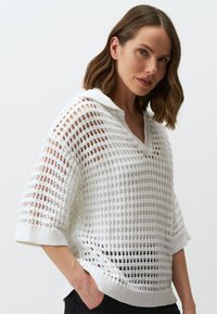 Jimmy Key 3/4 SLEEVE OPENWORK  - Strickpullover - white
