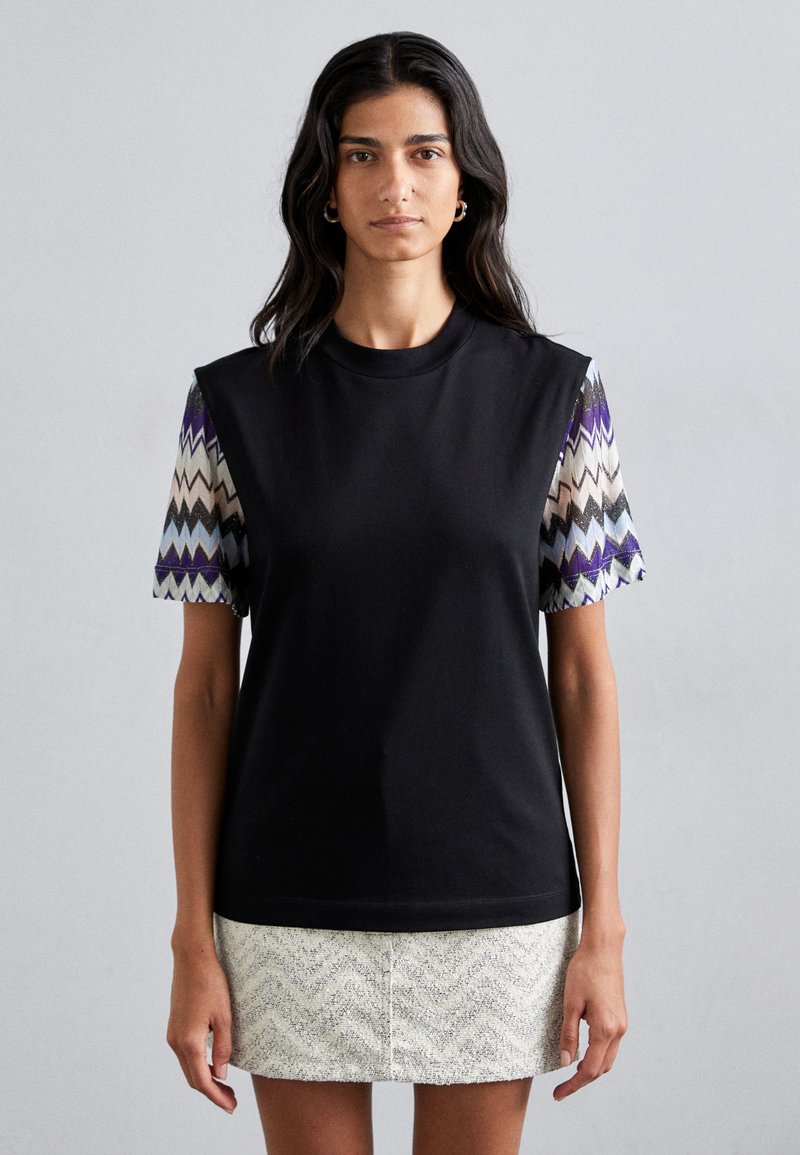 Missoni SHORT SLEEVE - Marškinėliai su spaudiniu - black/blue