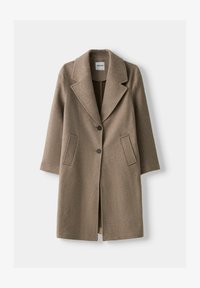 Mantel Bershka Winterjacke Beige Bershka SOFT Klassischer Mantel