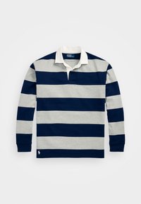 BIG FIT STRIPED JERSEY RUGBY SHIRT - Pikeepaita - newport navy/andover heather