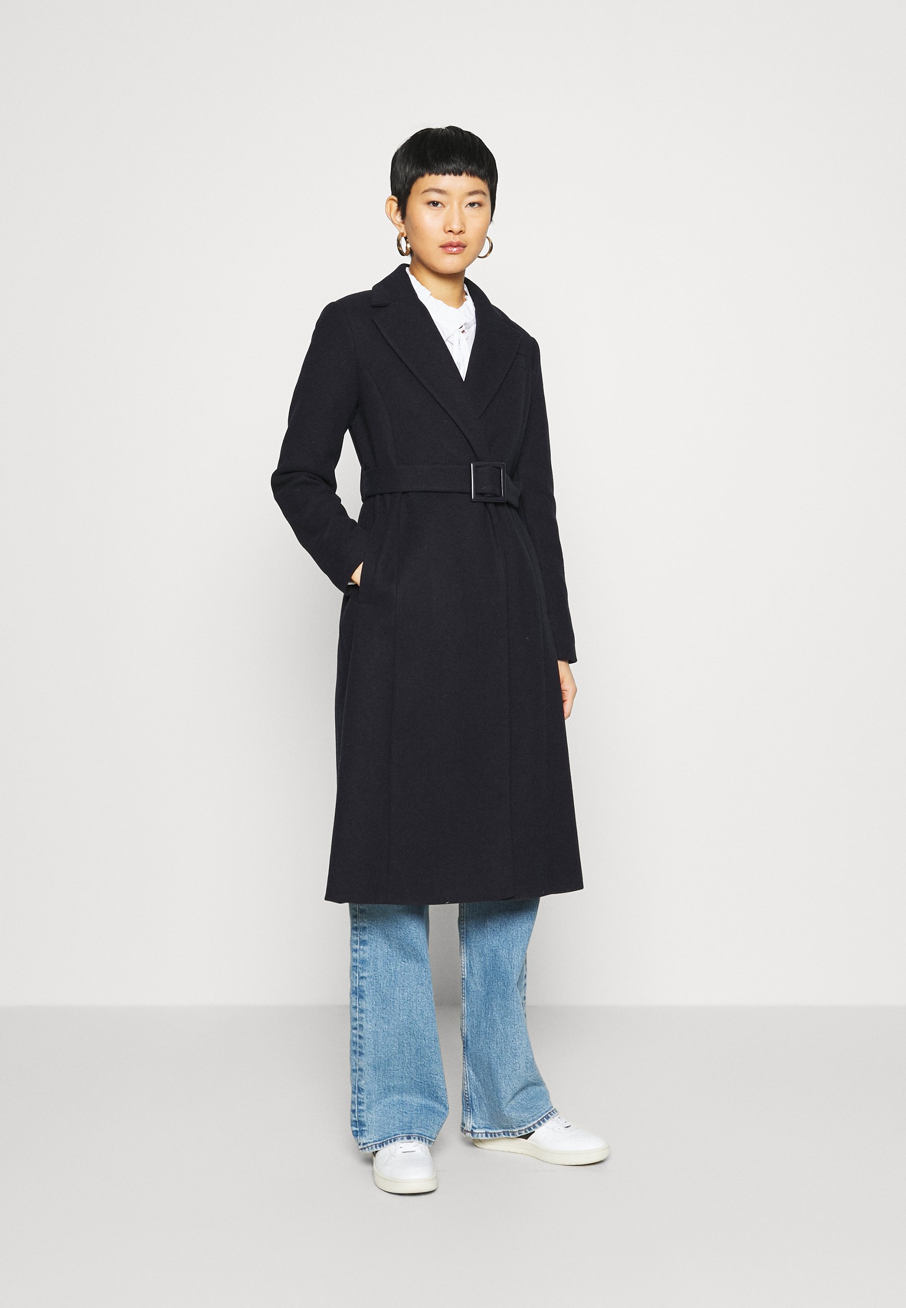 navy wrap coat uk