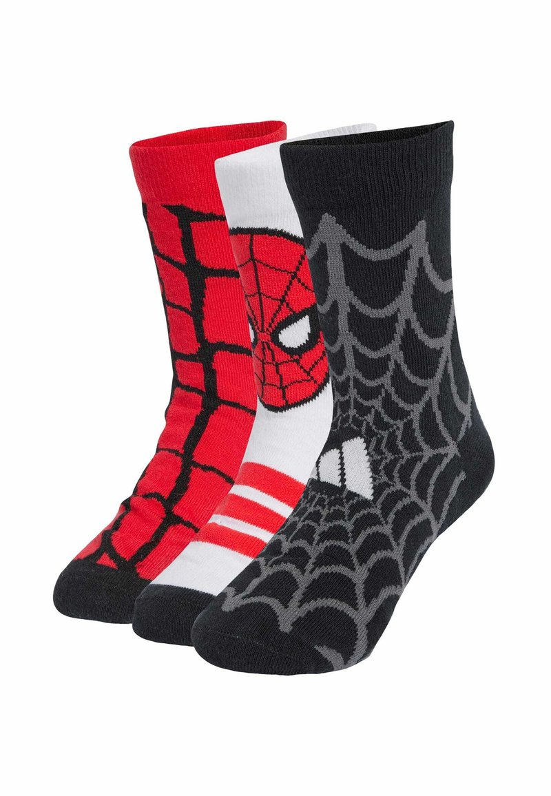 adidas Sportswear 3 PACK - Calcetines - white black pure ruby