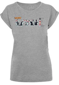 F4NT4STIC LOONEY TUNES SYLVESTER COLOUR CODE - T-shirts med print - heather grey
