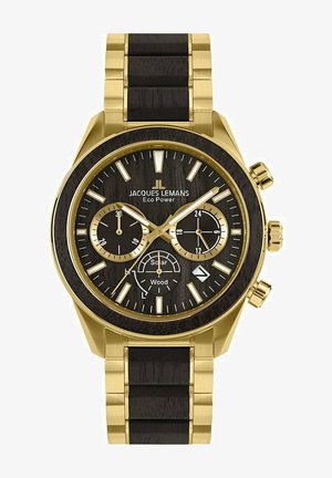 Jacques Lemans LITHIUM-IONEN AKKU - Chronograph - schwarz- und goldfarben