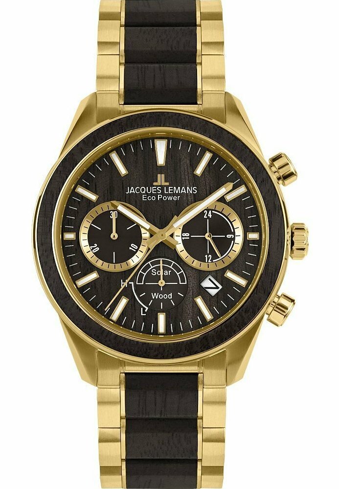 Jacques Lemans LITHIUM-IONEN AKKU - Kronografklockor - schwarz- und goldfarben