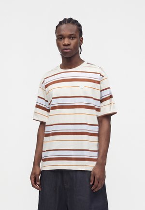 adidas Originals, STRIPED CREW UNISEX - Nyomott mintás póló - off-white