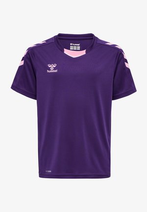 HMLCORE XK POLY JERSEY S/S - T-shirt imprimé - acai