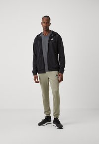 adidas Performance GAME & GO BIG LOGO 3 STRIPES FULL ZIP - Felpa con zip - black
