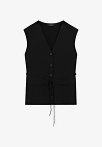 Massimo Dutti BUTTONED V-NECK Veste sans manches black