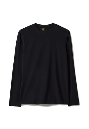OVS, LONG SLEEVE STRETCH REGULAR FIT T-SHIRT - T-shirt à manches longues - gunmetal