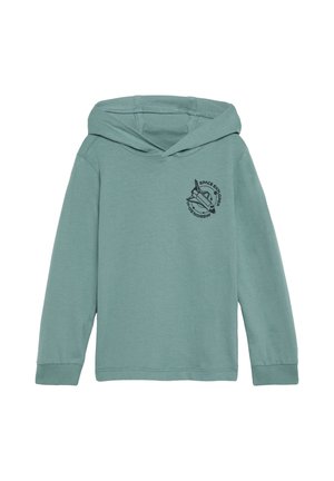 MIT RÜCKENPRINT - Long sleeved top - petrol