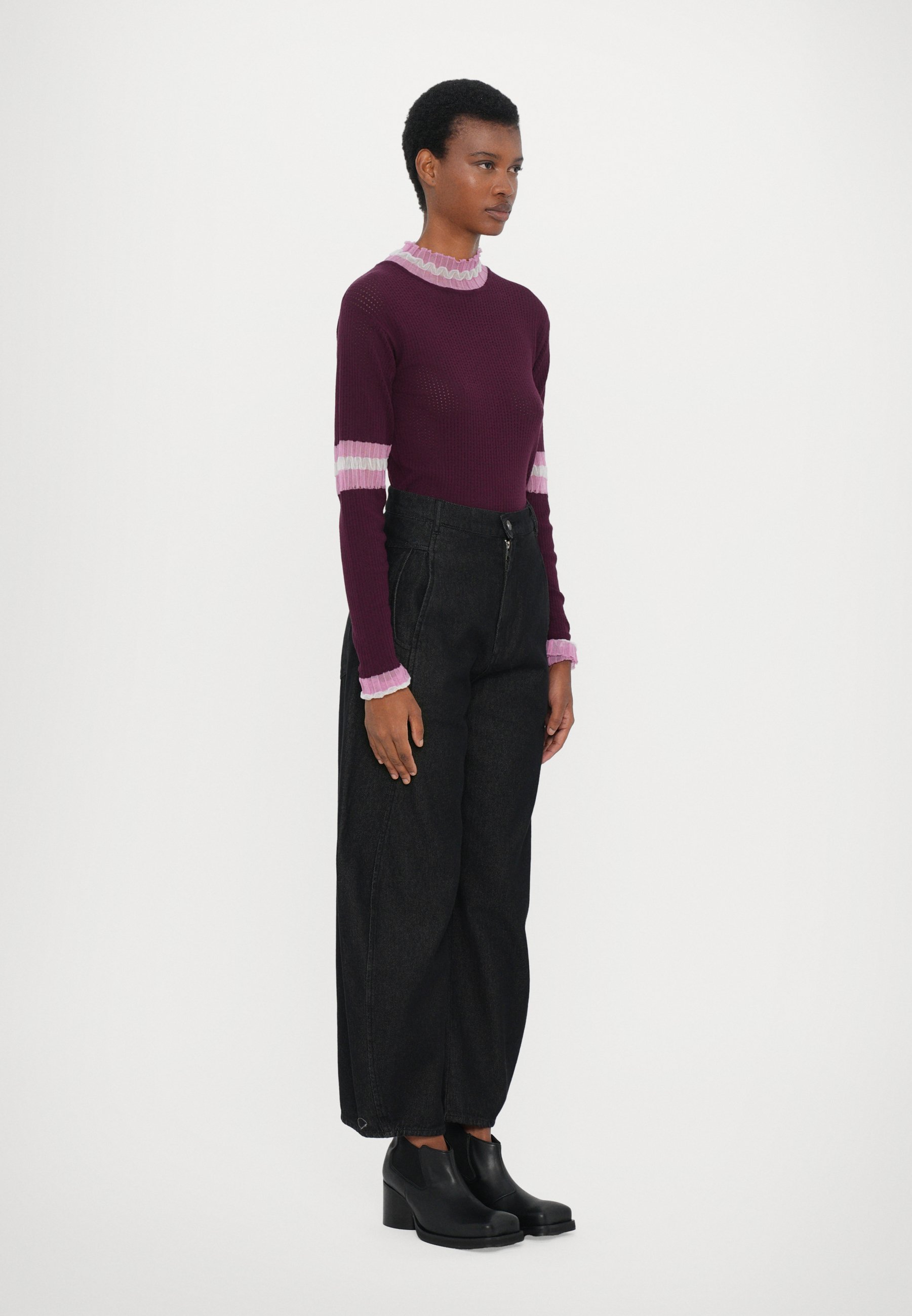 Henrik Vibskov SHADE PANTS - Wide Leg - dark denim/dark-blue denim