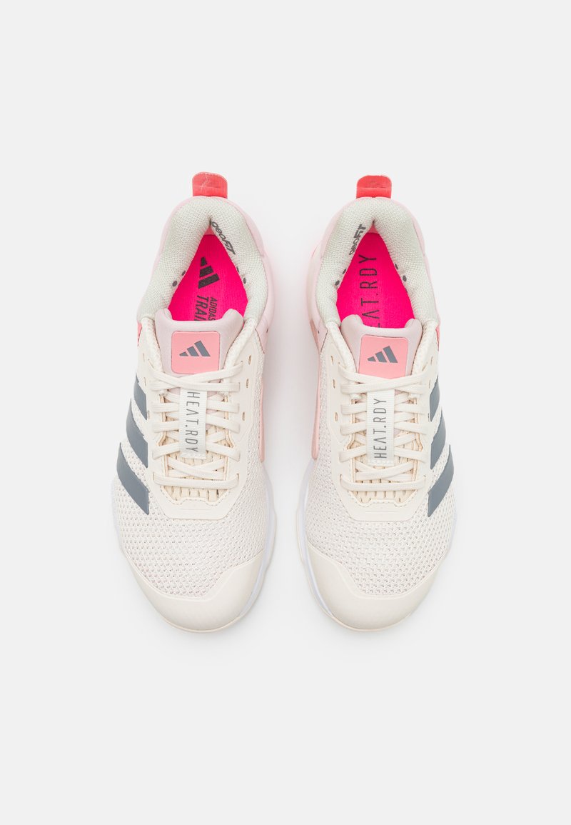 adidas Performance DROPSET 3 - Training shoe - chalk white/iron metallic/semi pink spark