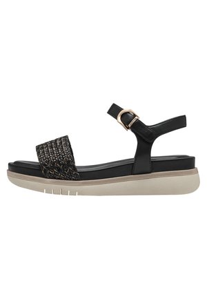 Tamaris Sandalen met sleehak - black