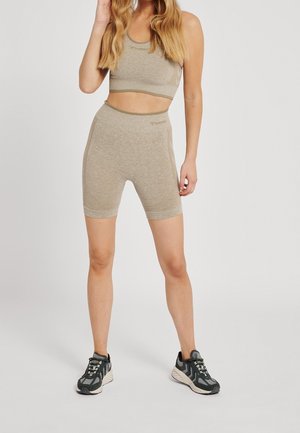 Shorts - mottled brown