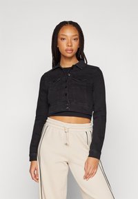 ONLY - ONLNEW WESTA CROPPED JACKET - Farkkutakki - washed black Pienoiskuva 1