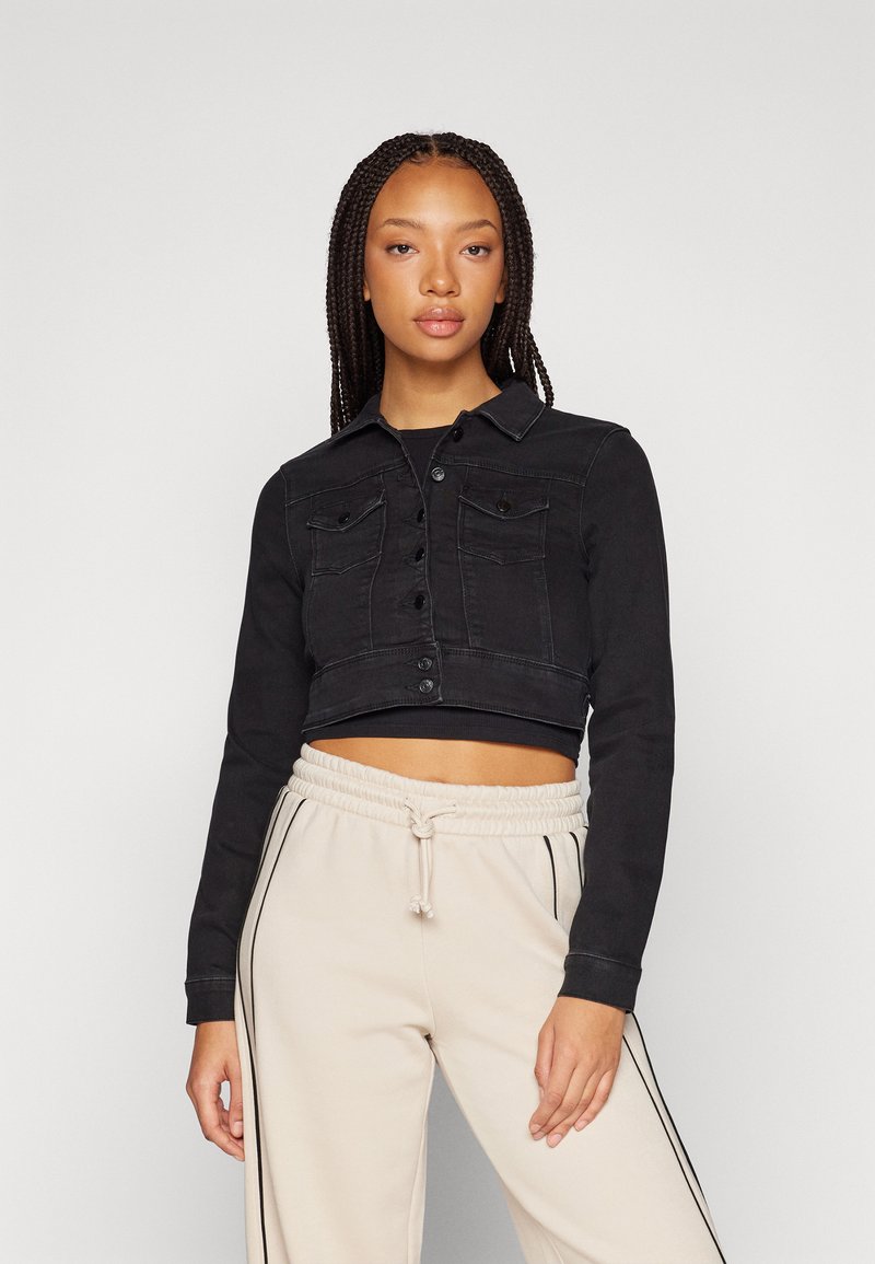 ONLY ONLNEW WESTA CROPPED JACKET - Jeansjacka - washed black