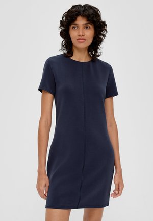 s.Oliver MIT OVERLOCKNÄHTEN - Freizeitkleid - navy