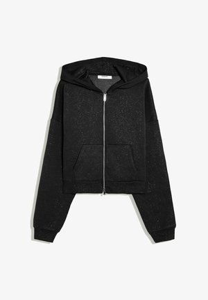 Bershka, WITH RHINESTONES - HOODIE - Sweater met rits - black