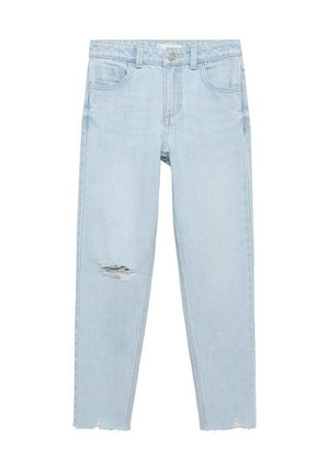 KID TEEN DECORATIVE RIPS - Slim fit -farkut - light blue