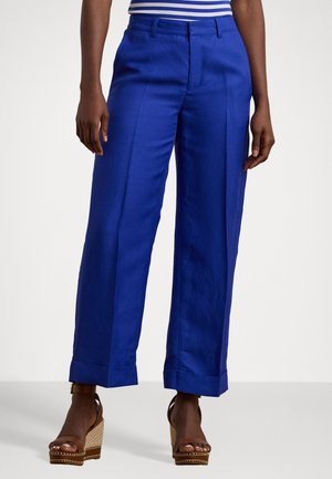 LINEN BLEND TWILL CROPPED PANT - Pantalon classique - new sapphire