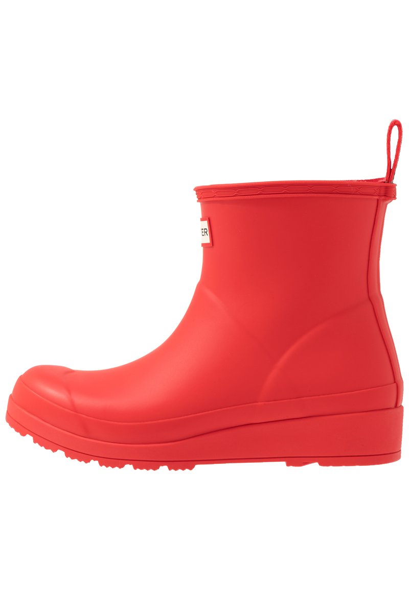 red hunter ankle boots