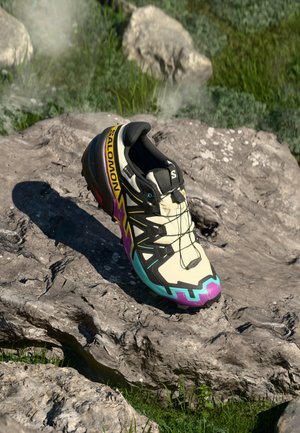 Salomon SPEEDCROSS GTX - Løbesko trail - transparent yellow/black/waterfall