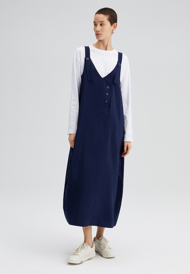 Touché Privé BUTTON DETAILED - Μάξι φόρεμα - dark blue