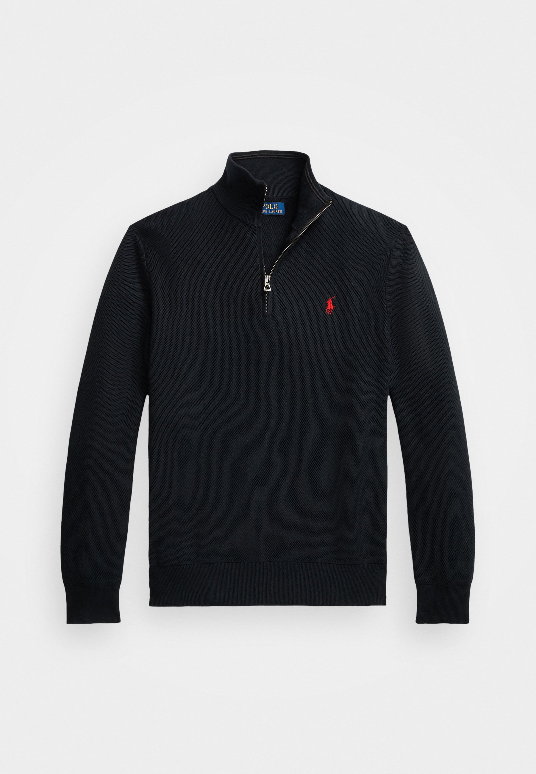 Polo Ralph Lauren KNIT COTTON QUARTER ZIP JUMPER Jumper black