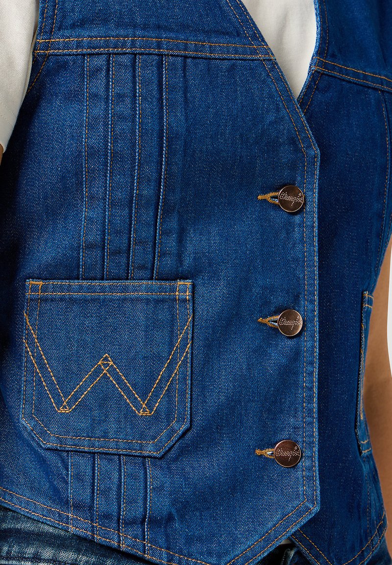 Gilet Sans Manches En Denim Rétro Pour Femme - Fermeture Boutons - Neuf Avec étiquettes - Taille Petite/Regular