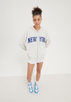 Even&Odd Sweat zippé - mottled light grey